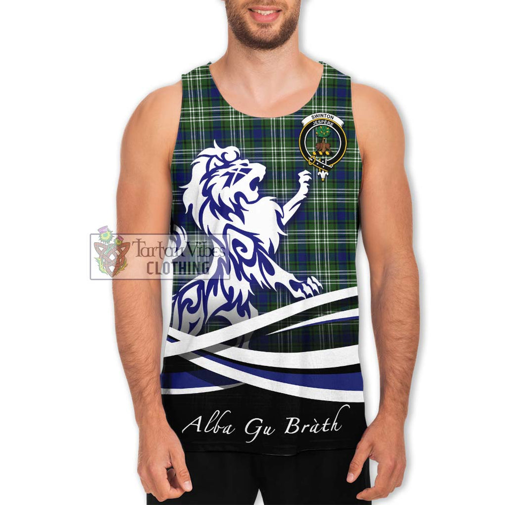 Swinton Tartan Men's Tank Top with Alba Gu Brath Regal Lion Emblem Men - Tartanvibesclothing Shop