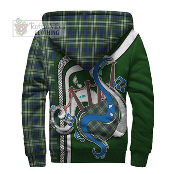 Swinton Tartan Sherpa Hoodie with Epic Bagpipe Style