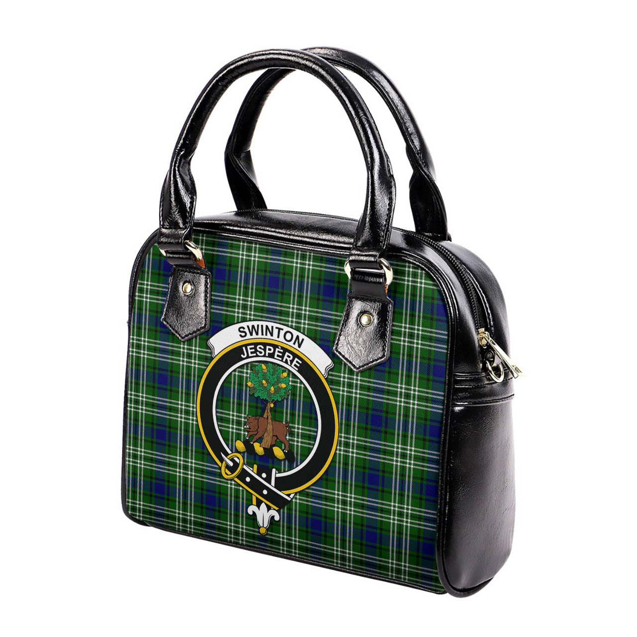 Swinton Tartan Shoulder Handbags with Family Crest - Tartanvibesclothing