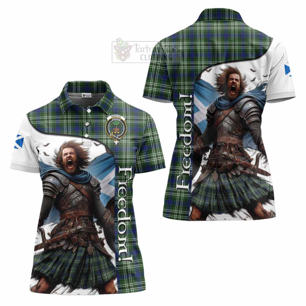 Tartan Vibes Clothing Swinton Crest Tartan Women's Polo Shirt Inspired by the Freedom of Scottish Warrior