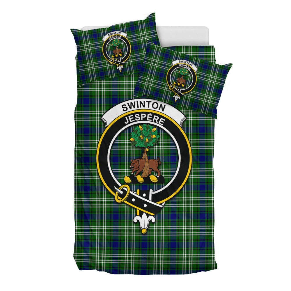 Swinton Tartan Bedding Set with Family Crest - Tartan Vibes Clothing