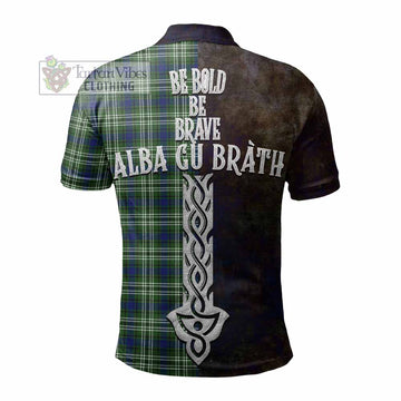 Swinton Tartan Family Crest Polo Shirt Alba Gu Brath Be Brave Lion Ancient Style - Tartan Vibes Clothing