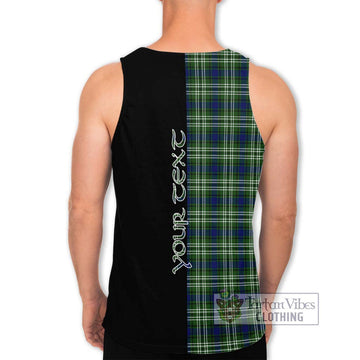 Swinton Tartan Men's Tank Top with Family Crest and Half Of Me Style