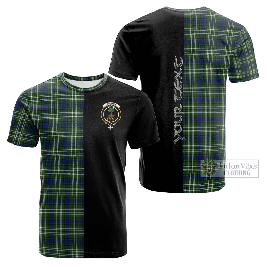 Tartan Vibes Clothing Swinton Tartan Cotton T-shirt with Family Crest and Half Of Me Style