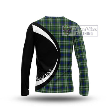 Swinton Tartan Long Sleeve T-Shirt with Family Crest Circle Style - Tartan Vibes Clothing