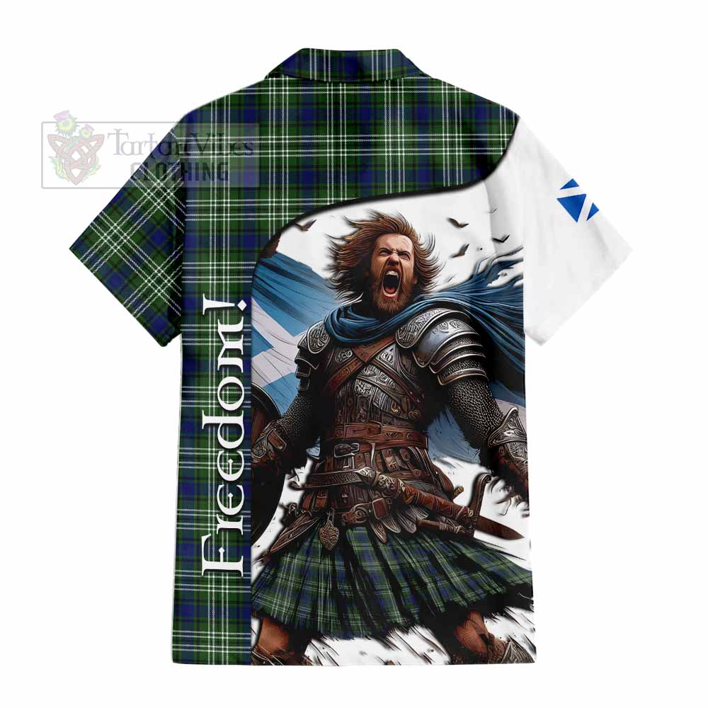 Tartan Vibes Clothing Swinton Crest Tartan Short Sleeve Button Shirt Inspired by the Freedom of Scottish Warrior