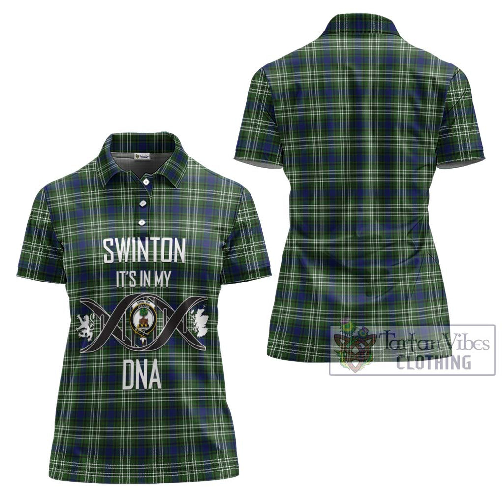 Swinton Tartan Women's Polo Shirt with Family Crest DNA In Me Style - Tartanvibesclothing Shop