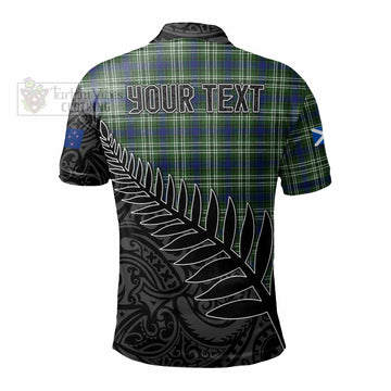 Swinton Crest Tartan Polo Shirt with New Zealand Silver Fern Half Style