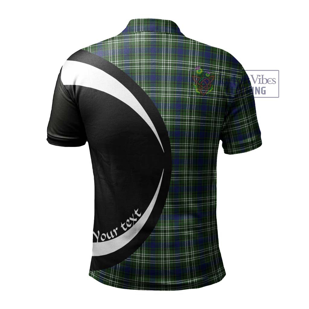 Swinton Tartan Men's Polo Shirt with Family Crest Circle Style - Tartan Vibes Clothing