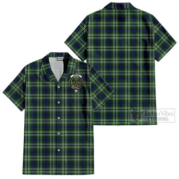 Swinton Tartan Cotton Hawaiian Shirt with Family Crest