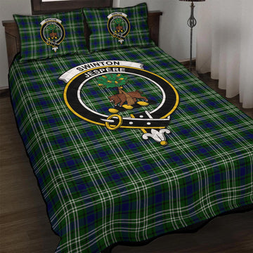 Swinton Tartan Quilt Bed Set with Family Crest