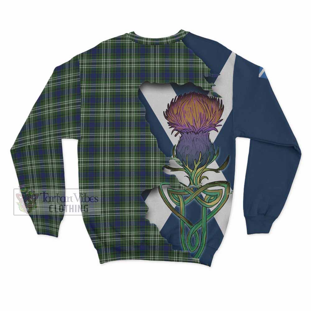 Swinton Tartan Family Crest Sweatshirt Scottish Thistle Celtic Inspired - Tartan Vibes Clothing