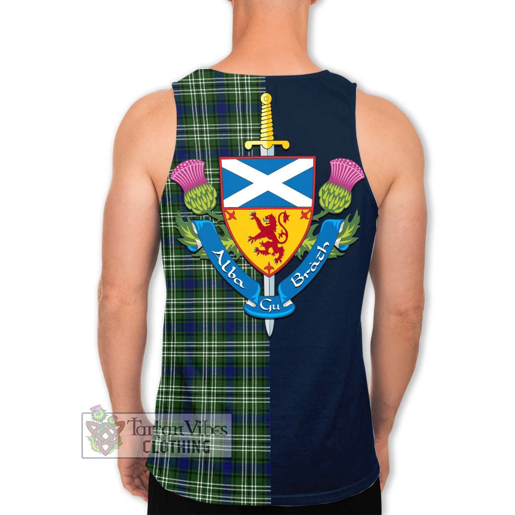 Tartan Vibes Clothing Swinton Tartan Men's Tank Top with Scottish Lion Royal Arm Half Style