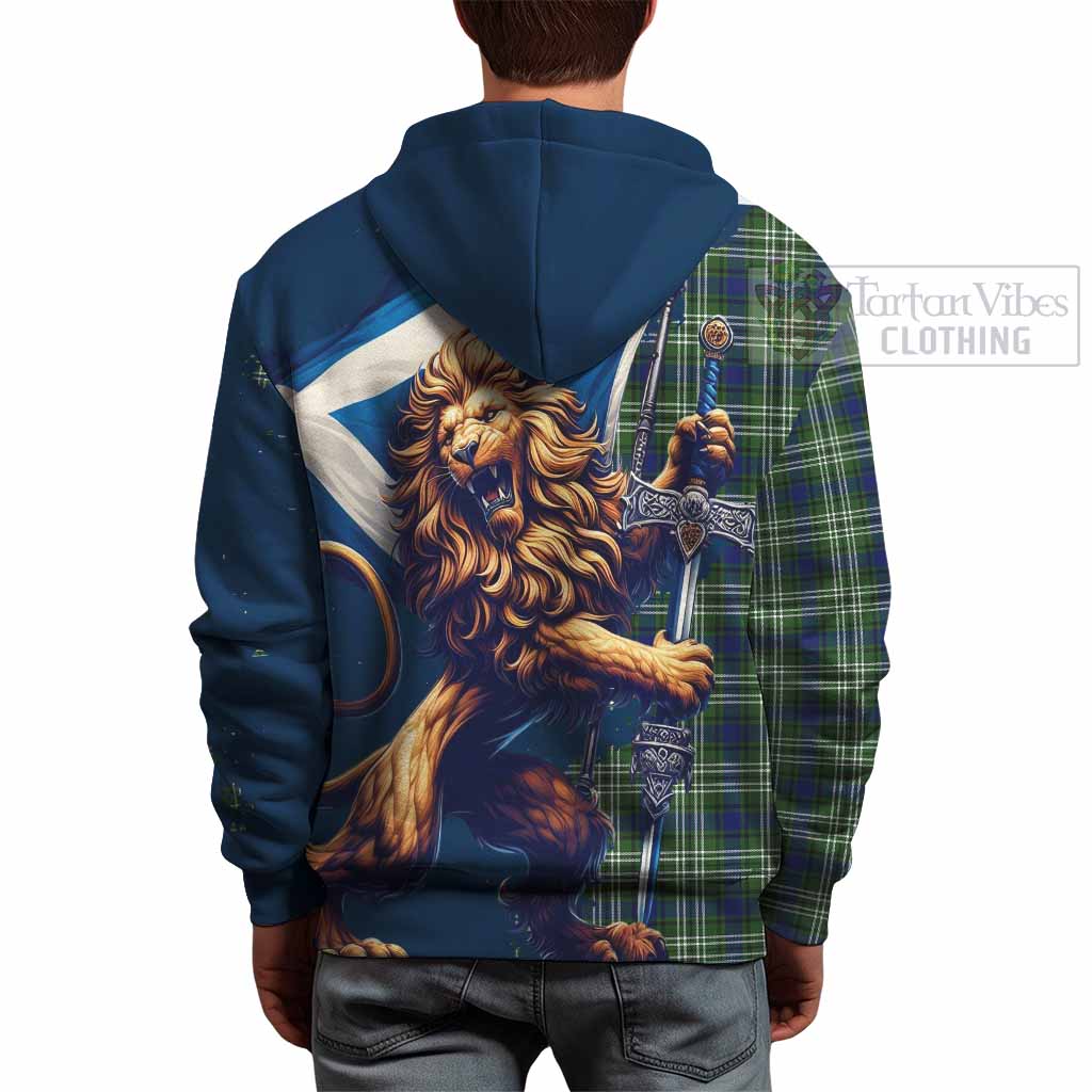 Tartan Vibes Clothing Swinton Tartan Family Crest Hoodie with Scottish Majestic Lion