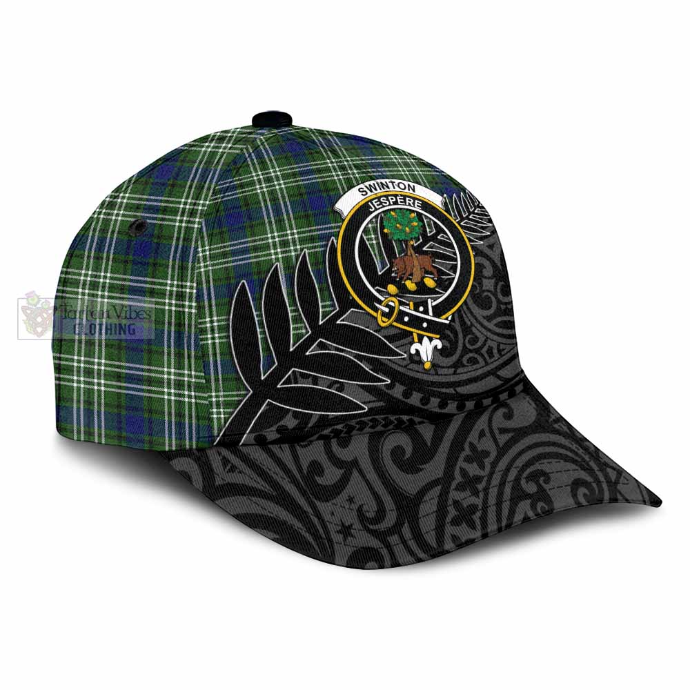 Tartan Vibes Clothing Swinton Tartan Classic Cap with New Zealand Silver Fern Half Style