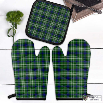 Swinton Tartan Combo Oven Mitt & Pot-Holder Black - Tartan Vibes Clothing