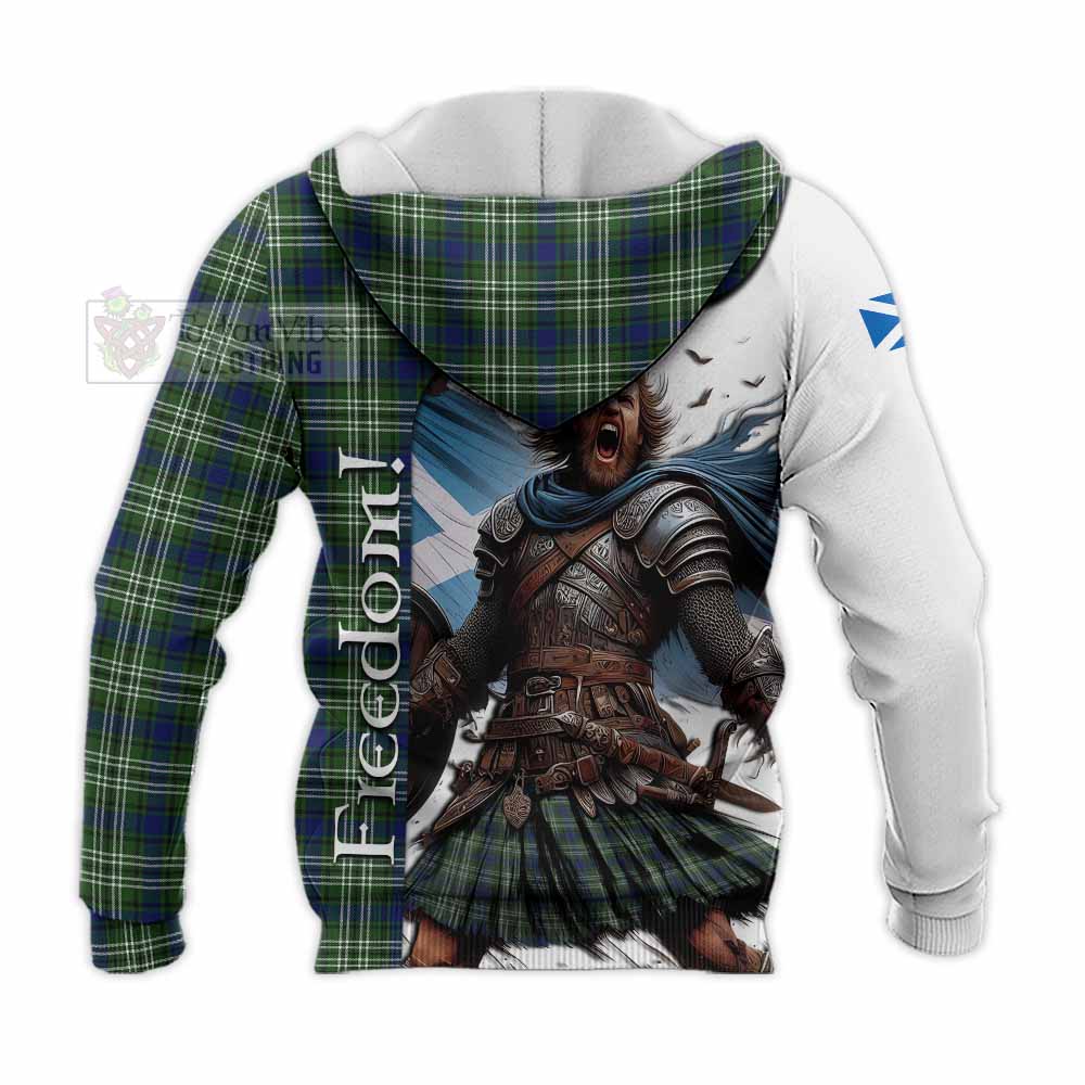 Tartan Vibes Clothing Swinton Crest Tartan Knitted Hoodie Inspired by the Freedom of Scottish Warrior