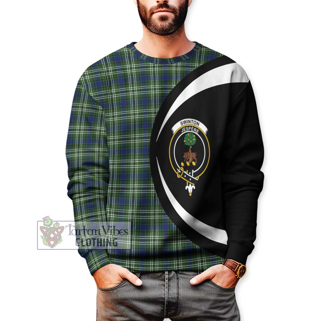 Tartan Vibes Clothing Swinton Tartan Sweatshirt with Family Crest Circle Style