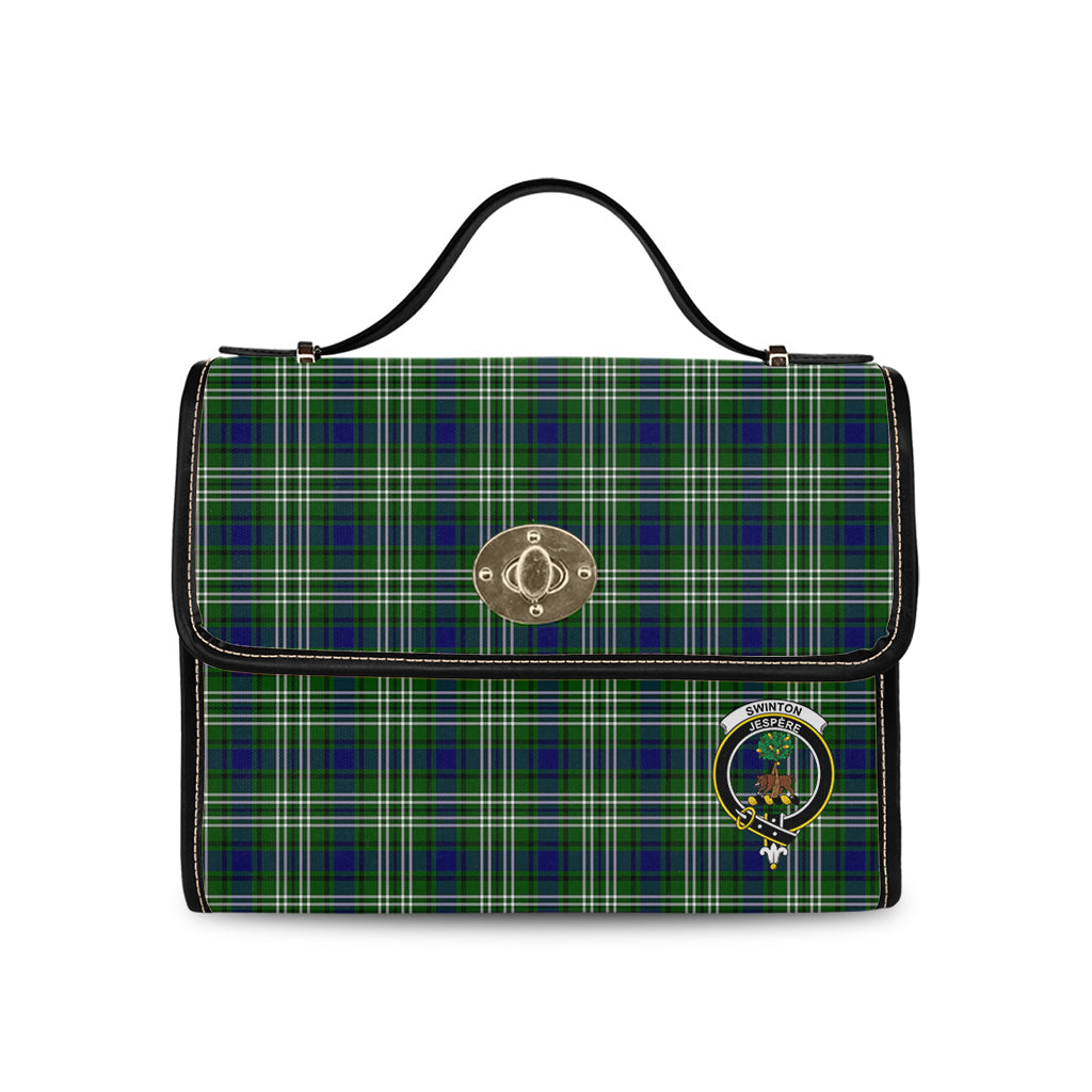 swinton-tartan-leather-strap-waterproof-canvas-bag-with-family-crest