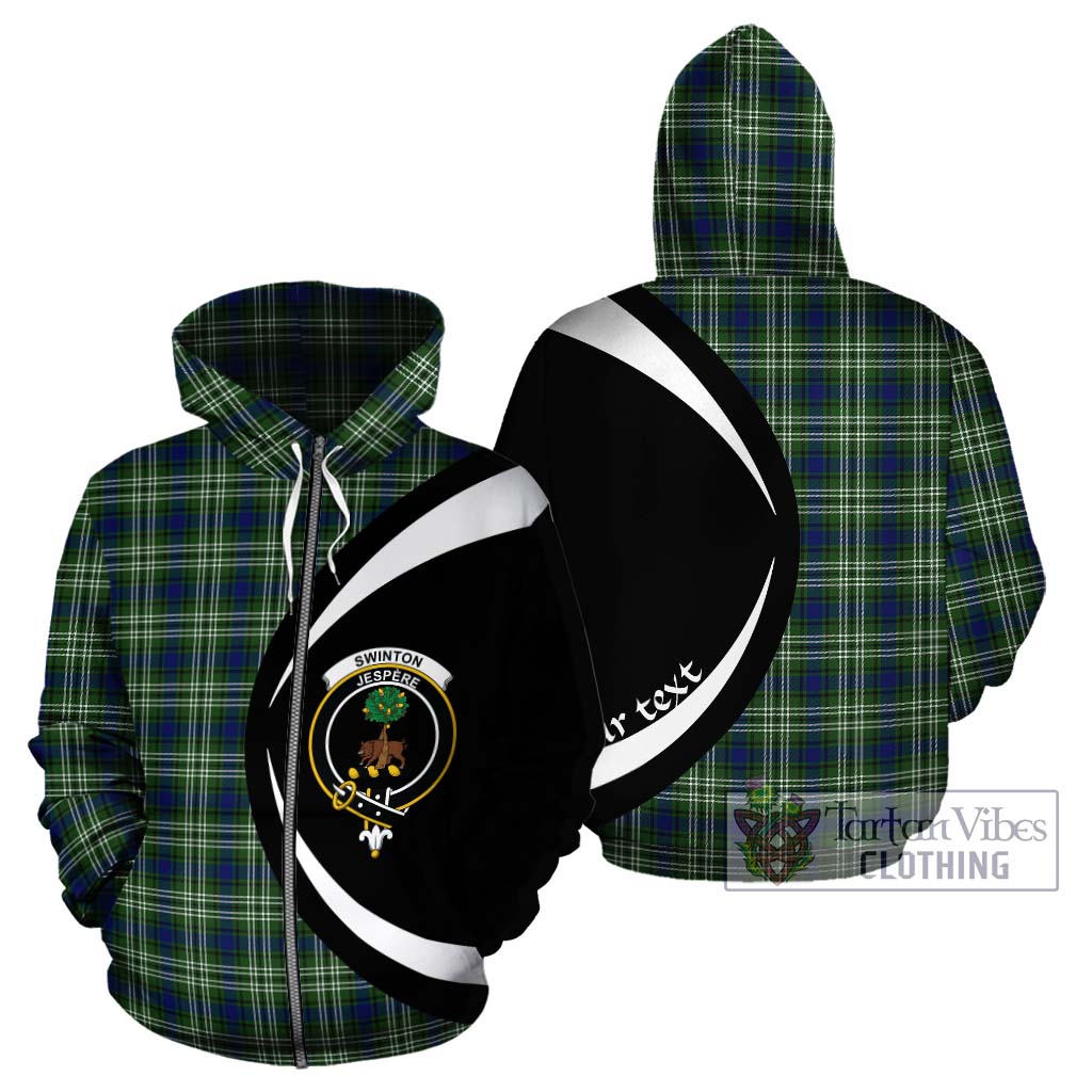 Swinton Tartan Hoodie with Family Crest Circle Style - Tartan Vibes Clothing