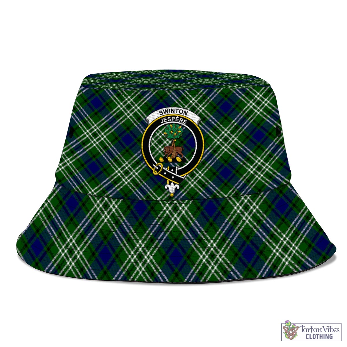 Tartan Vibes Clothing Swinton Tartan Bucket Hat with Family Crest