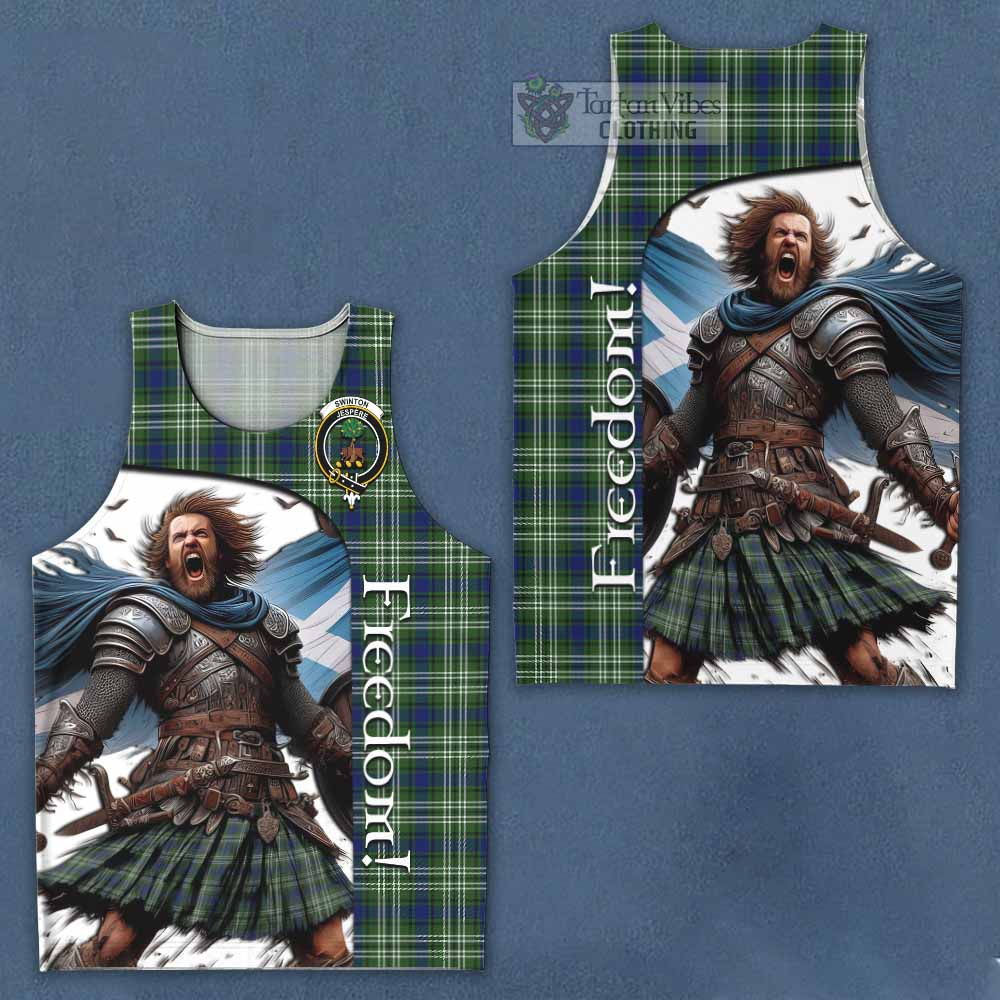 Tartan Vibes Clothing Swinton Crest Tartan Men's Tank Top Inspired by the Freedom of Scottish Warrior