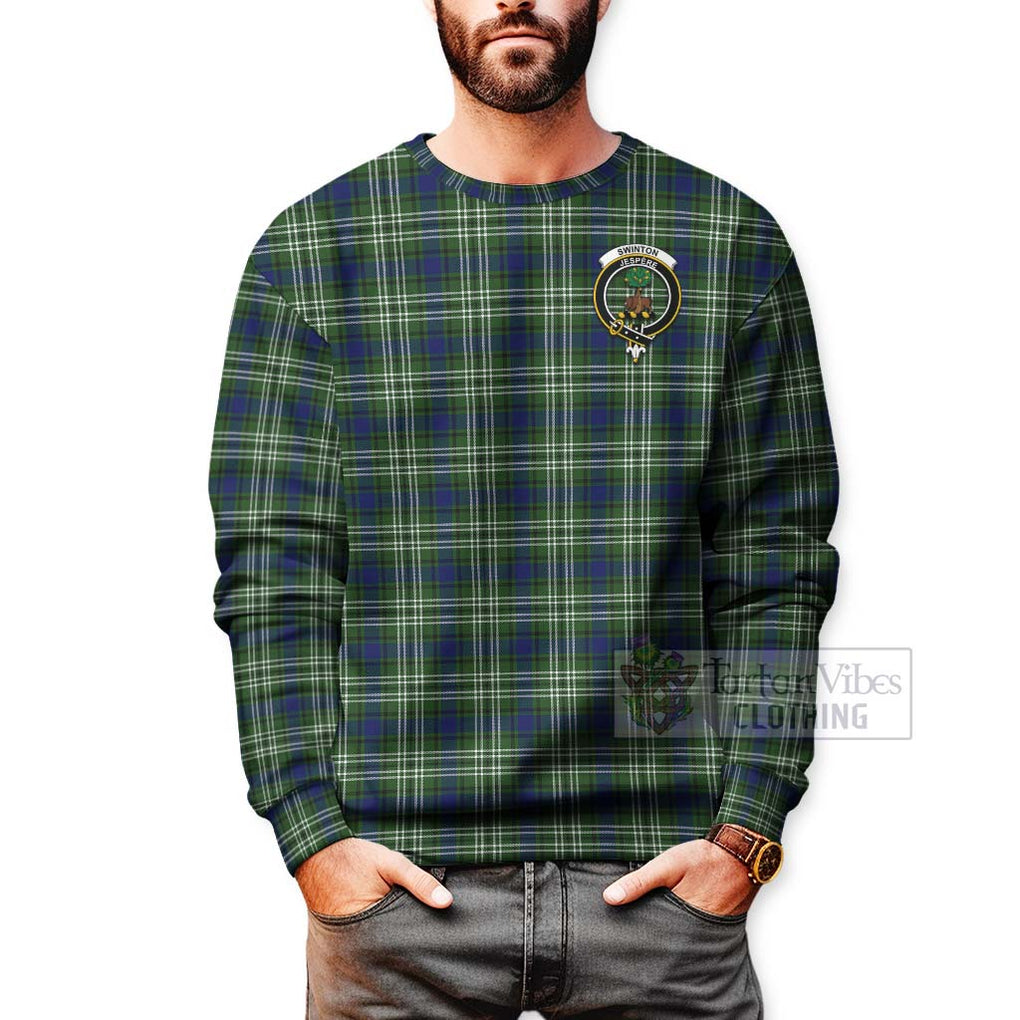 Tartan Vibes Clothing Swinton Tartan Sweatshirt with Family Crest Celtic Skull Style