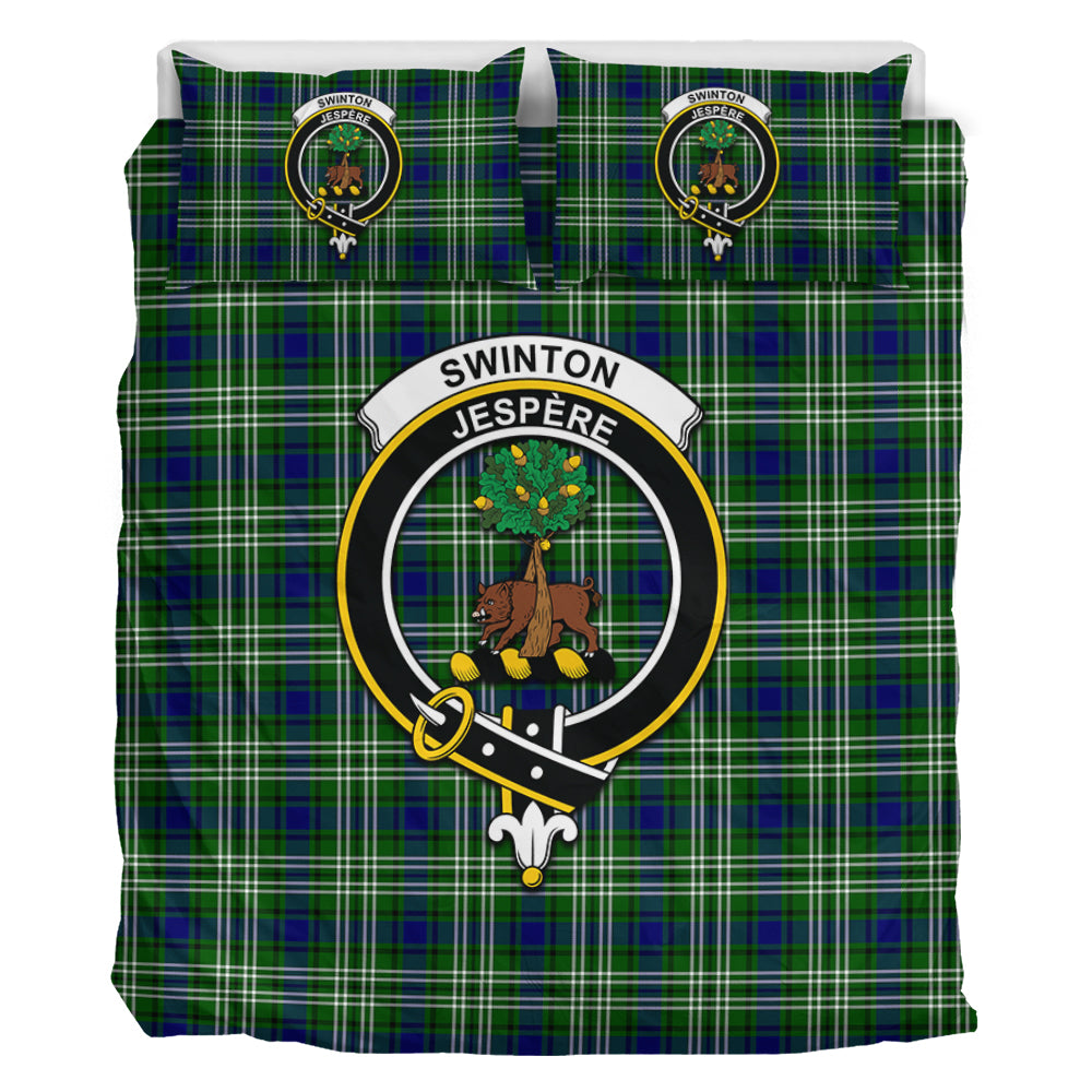 Swinton Tartan Bedding Set with Family Crest - Tartan Vibes Clothing