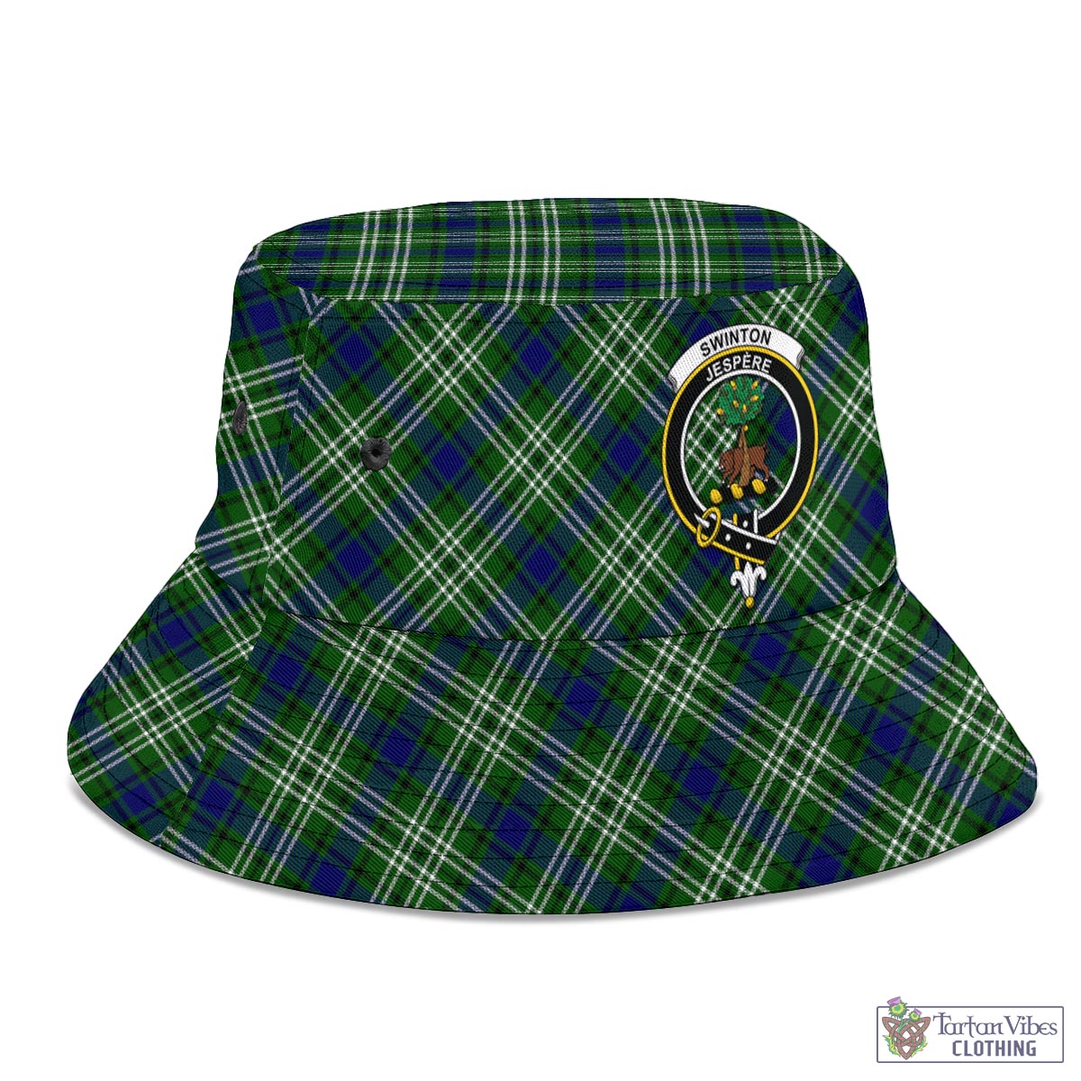 Tartan Vibes Clothing Swinton Tartan Bucket Hat with Family Crest