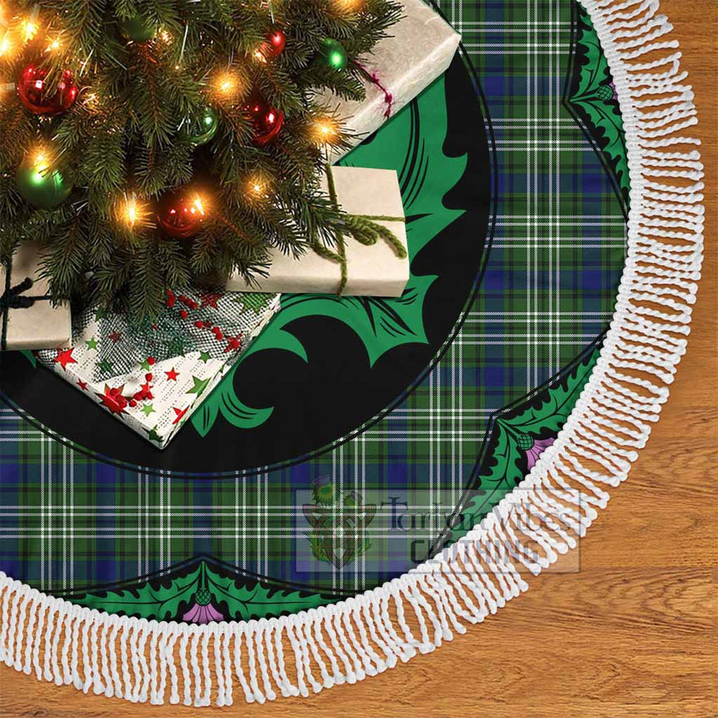 Swinton Tartan Christmas Tree Skirt Scottish Thistle Style - Tartan Vibes Clothing