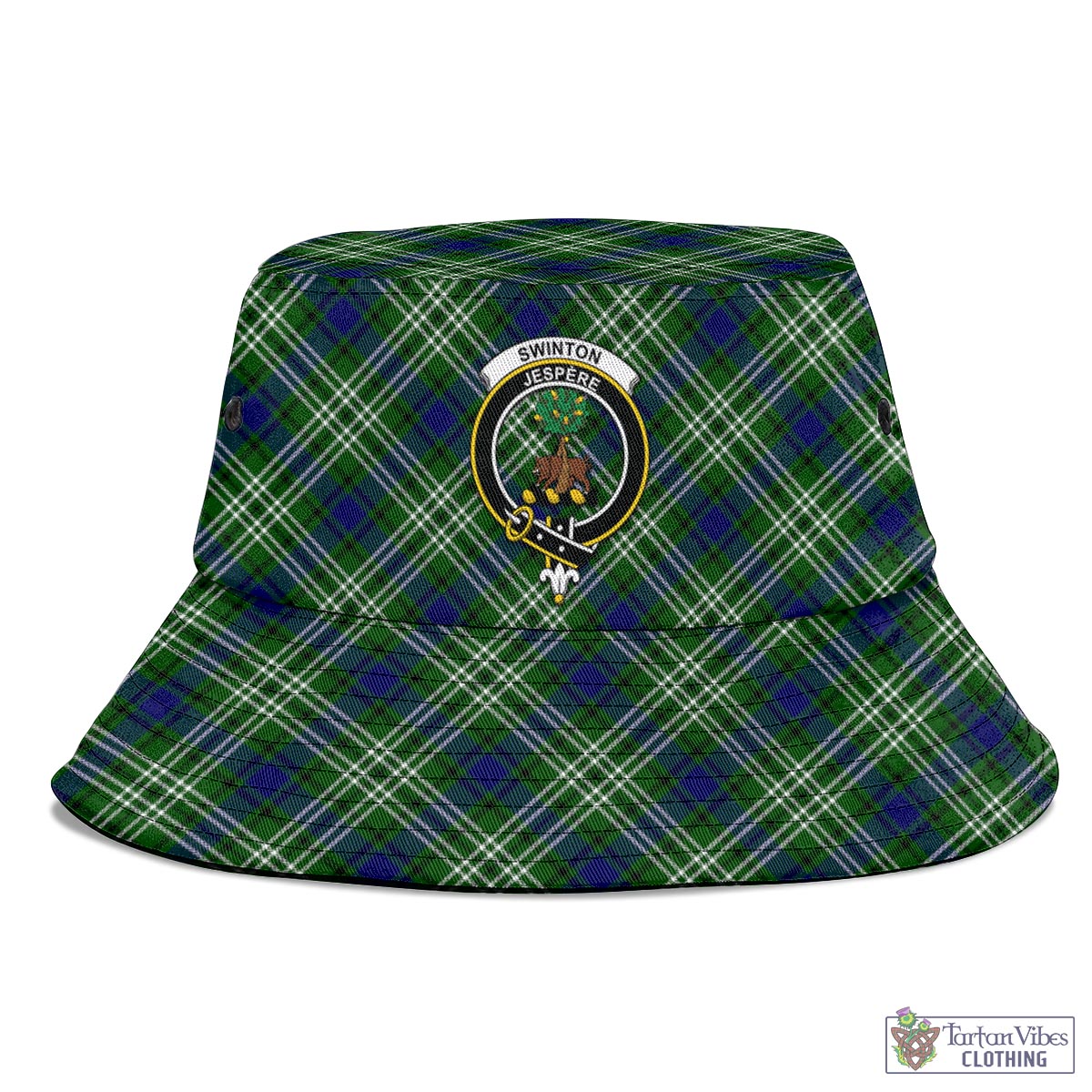 Tartan Vibes Clothing Swinton Tartan Bucket Hat with Family Crest