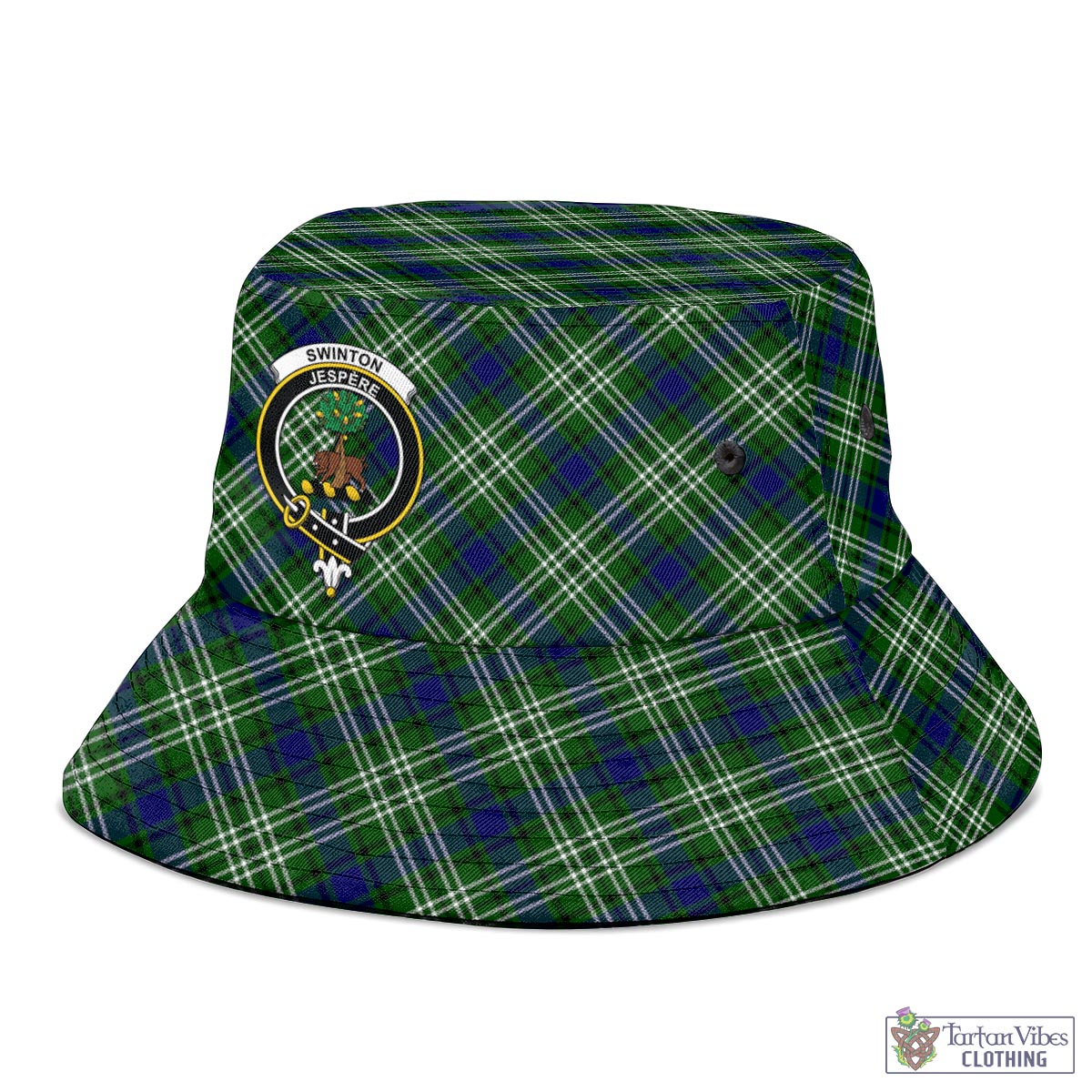 Tartan Vibes Clothing Swinton Tartan Bucket Hat with Family Crest