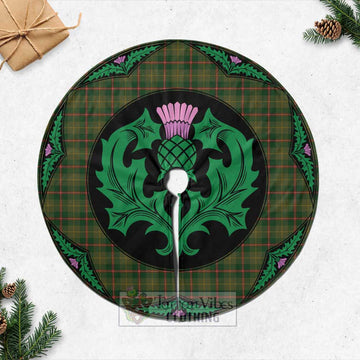 Symington Tartan Christmas Tree Skirt Scottish Thistle Style