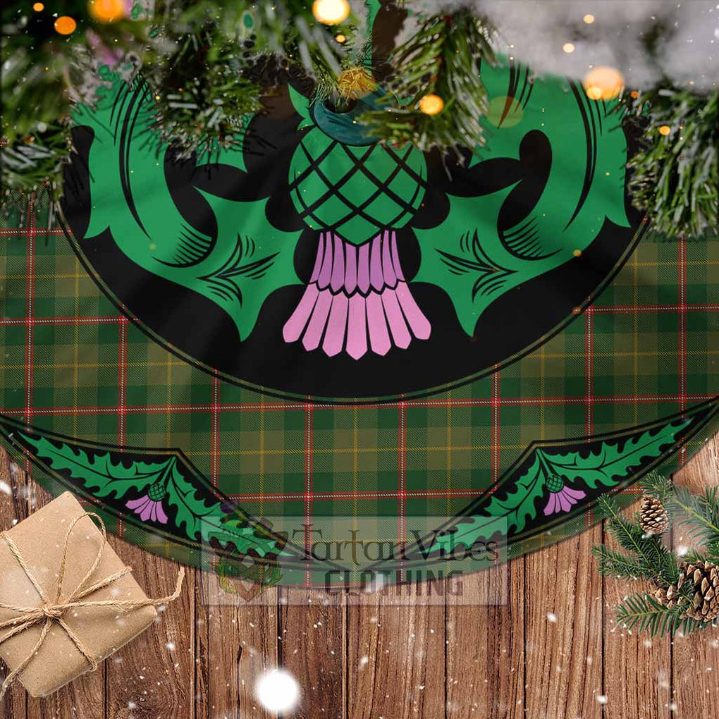 Tartan Vibes Clothing Symington Tartan Christmas Tree Skirt Scottish Thistle Style