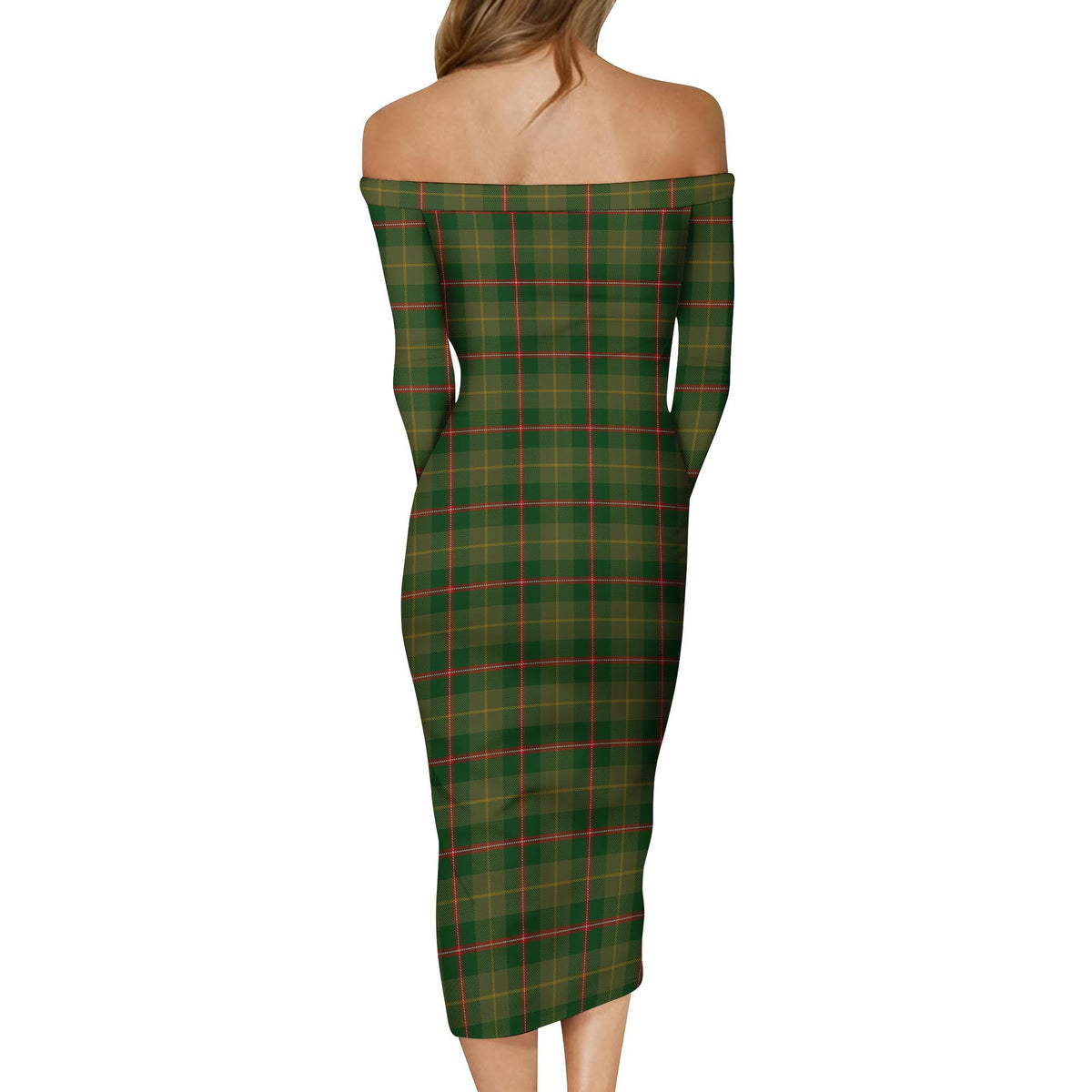 Symington Tartan Off Shoulder Lady Dress - Tartan Vibes Clothing