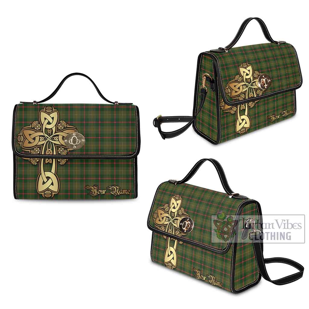 Symington Tartan Waterproof Canvas Bag Golden Thistle Celtic Cross Style - Tartan Vibes Clothing