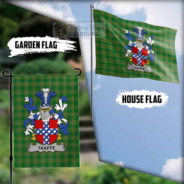 Taaffe Irish Clan Tartan Flag with Coat of Arms