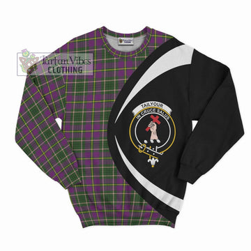 Tailylour Tartan Sweatshirt with Family Crest Circle Style