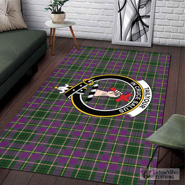 Tailylour Tartan Area Rug with Family Crest