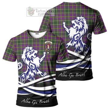 Tailylour Tartan Cotton T-shirt with Alba Gu Brath Regal Lion Emblem