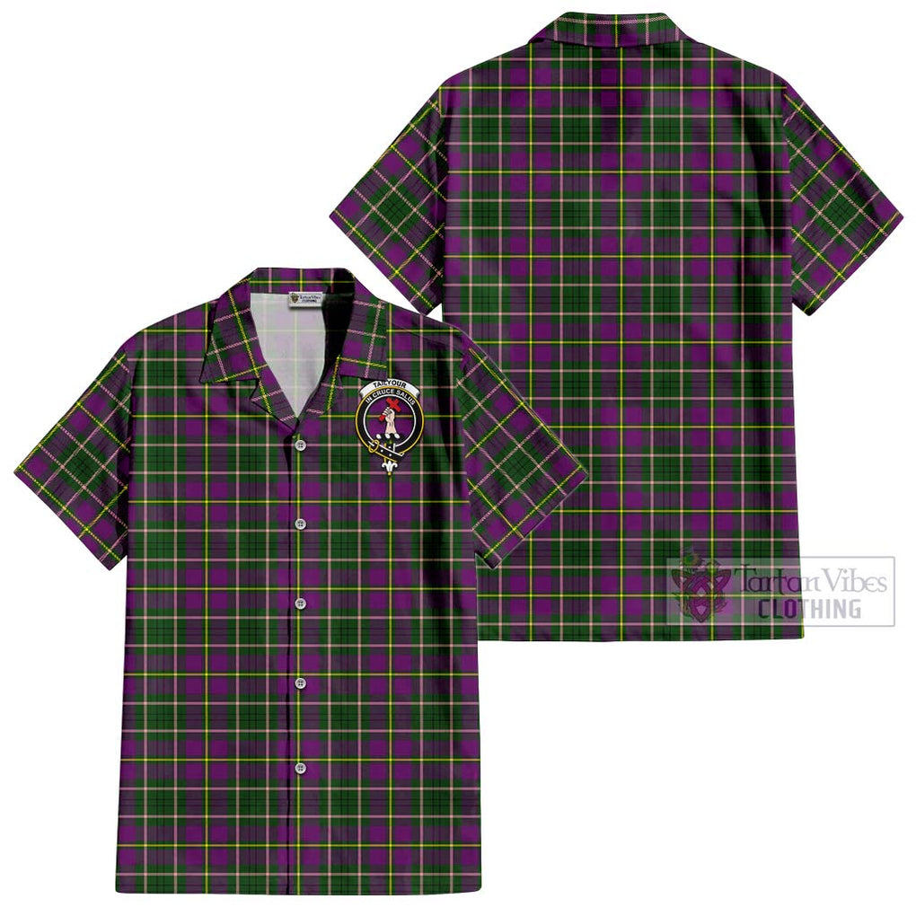 Tailylour Tartan Cotton Hawaiian Shirt with Family Crest Kid - Tartan Vibes Clothing