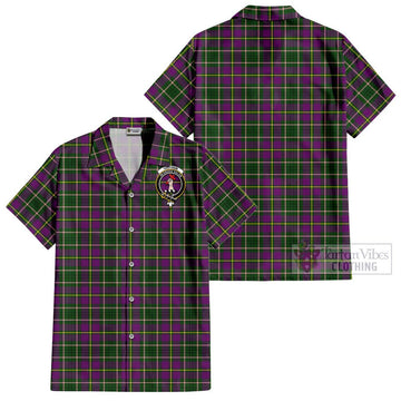 Tailylour Tartan Cotton Hawaiian Shirt with Family Crest