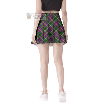 Tailylour Tartan Women's Plated Mini Skirt Cross Style