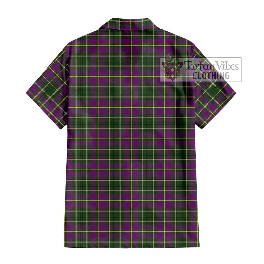 Tailylour Tartan Short Sleeve Button Shirt with Family Crest DNA In Me Style - Tartanvibesclothing Shop