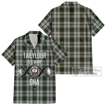 Tailylour Dress Tartan Short Sleeve Button Shirt with Family Crest DNA In Me Style