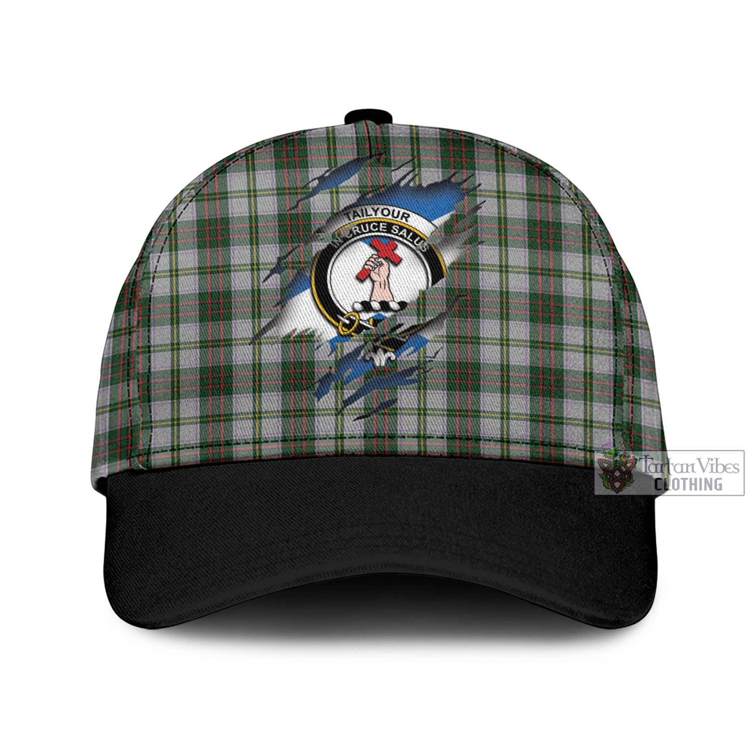 Tartan Vibes Clothing Tailylour Dress Tartan Classic Cap with Family Crest In Me Style