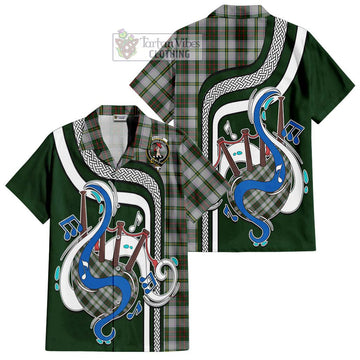 Tailylour Dress Tartan Short Sleeve Button Shirt with Epic Bagpipe Style