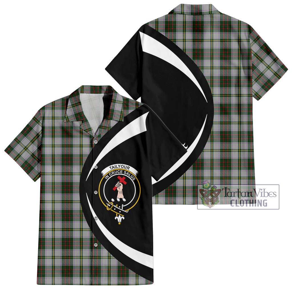 Tailylour Dress Tartan Short Sleeve Button Up with Family Crest Circle Style Kid - Tartan Vibes Clothing