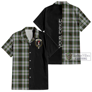 Tailylour Dress Tartan Short Sleeve Button Shirt with Family Crest and Half Of Me Style