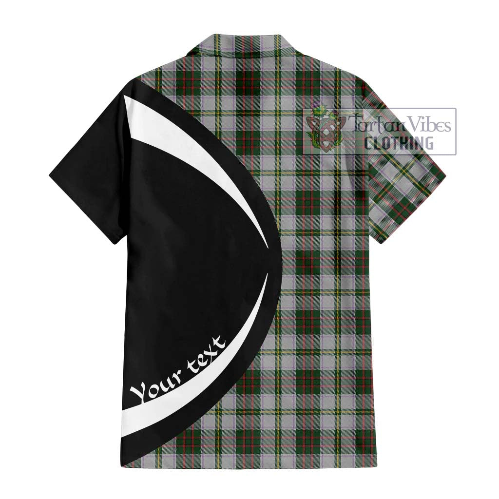 Tailylour Dress Tartan Short Sleeve Button Up with Family Crest Circle Style - Tartan Vibes Clothing